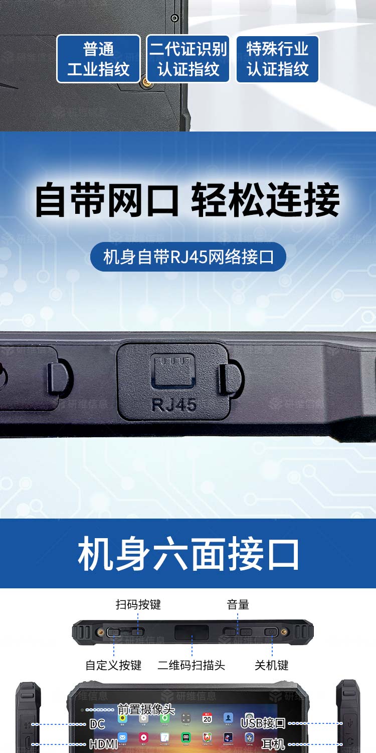 8寸三防平板電腦|安卓uhf 平板電腦|身份證采集 平板|加固平板電腦支持定制RFID超高頻YW80A