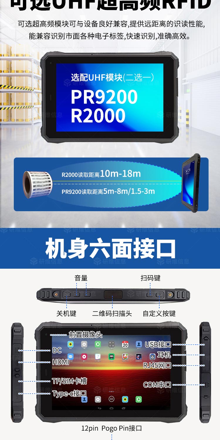 10寸工業三防平板電腦|移動安卓工業平板電腦|身份證識別的平板電腦YW10A